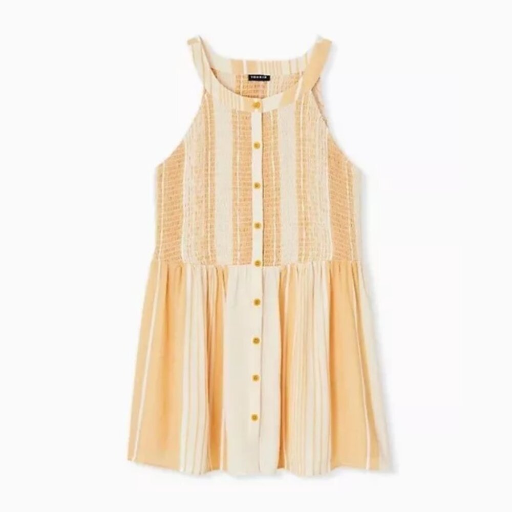 Torrid | Tank Top Button Down Babydoll Blouse | Size 00/L